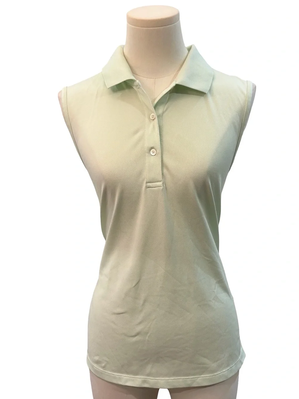 TORY SPORT Women's Light Sage Sleeveless Polo Shirt Sz Large $198 MSRP
